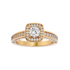 Zoey Solitaire Halo Ring