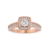 Zoey Solitaire Halo Ring
