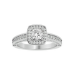 Zoey Solitaire Halo Ring
