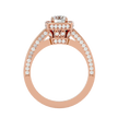 Zoey Solitaire Halo Ring