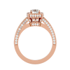 Zoey Solitaire Halo Ring