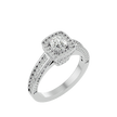 Zoey Solitaire Halo Ring