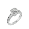 Zoey Solitaire Halo Ring