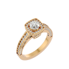 Zoey Solitaire Halo Ring