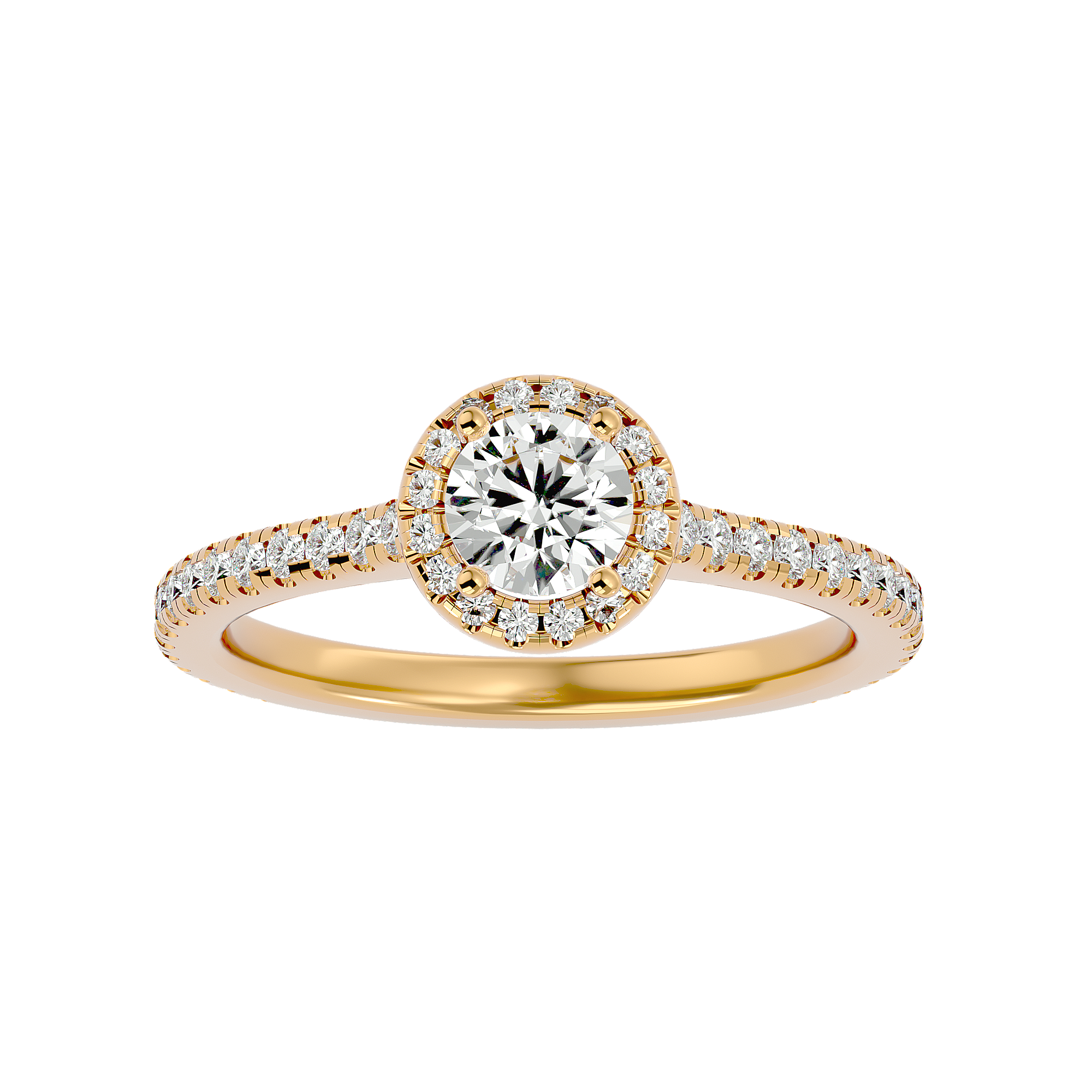 Nora Solitaire Halo Ring