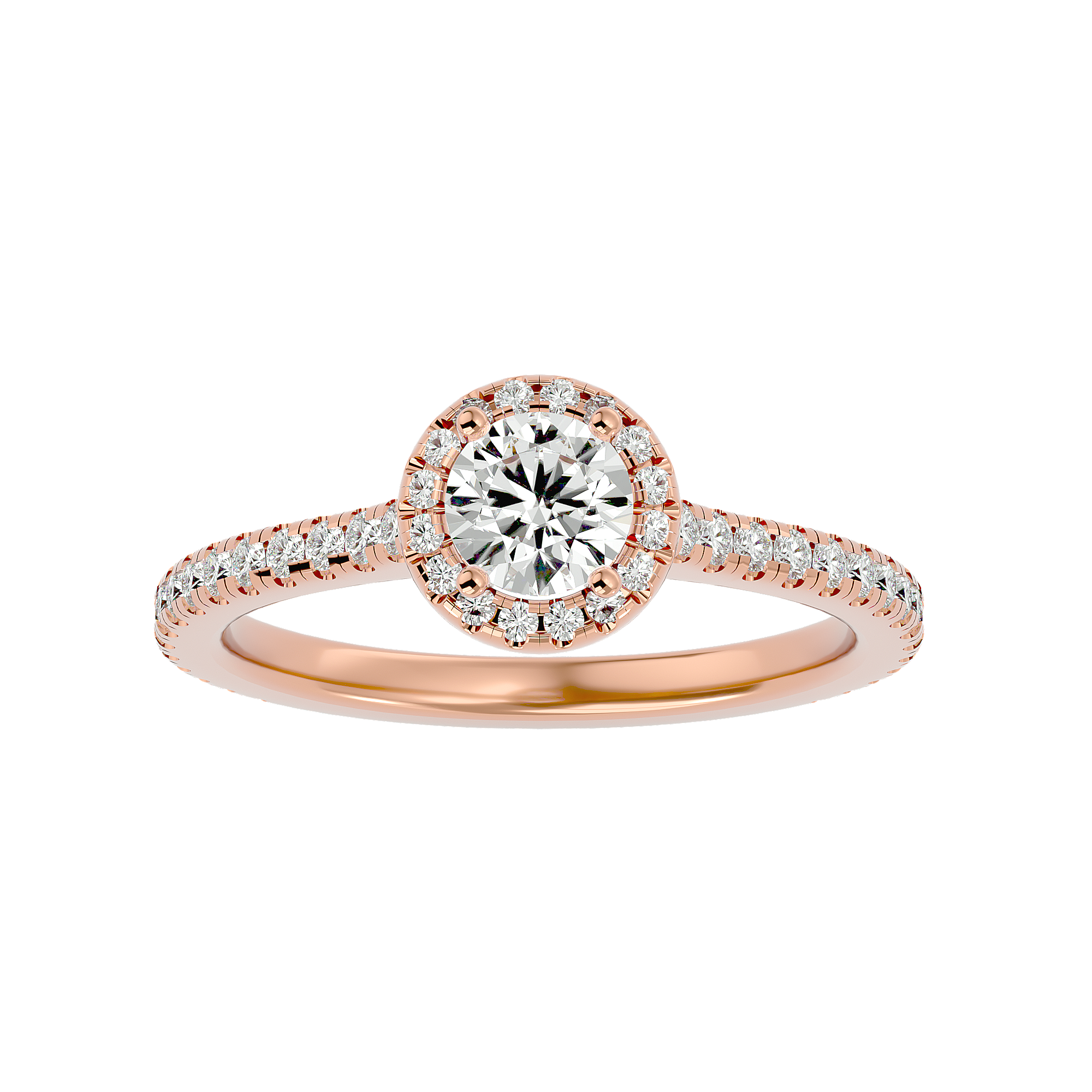 Nora Solitaire Halo Ring