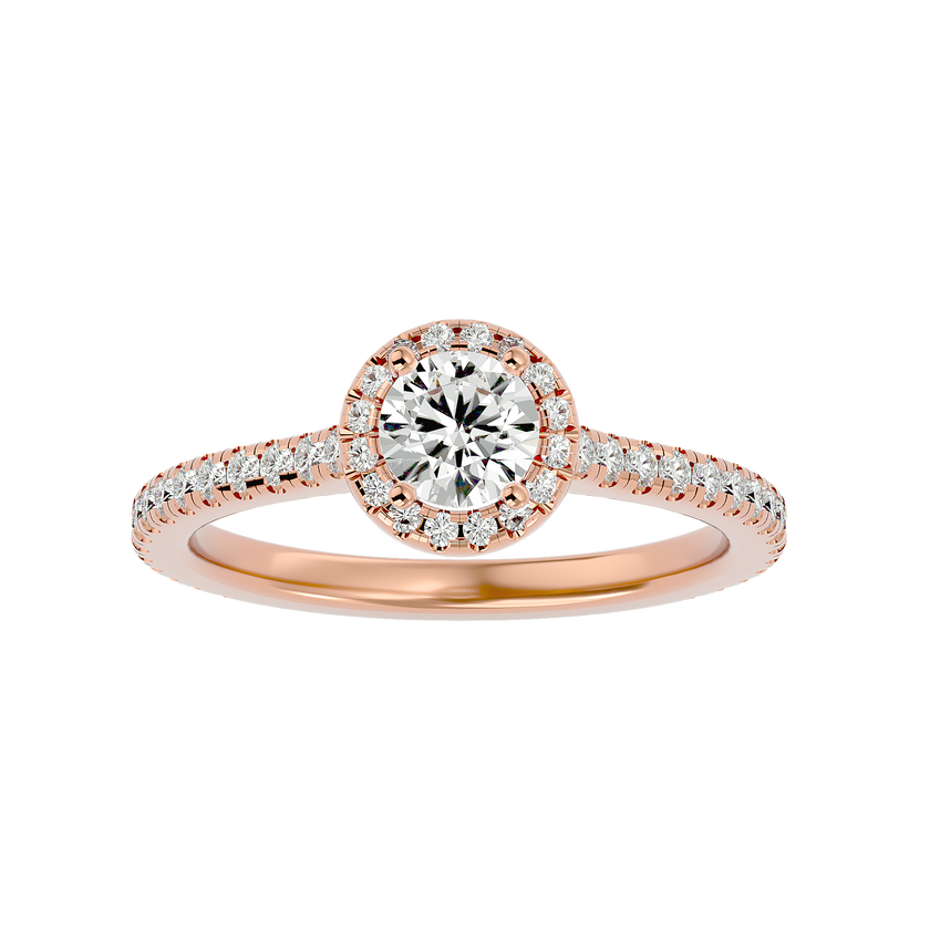 Nora Solitaire Halo Ring
