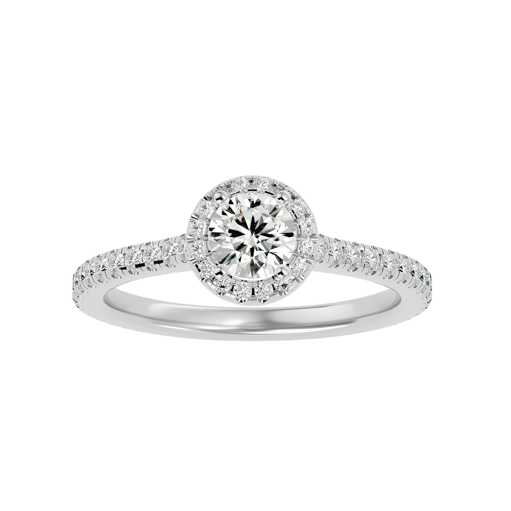 Nora Solitaire Halo Ring