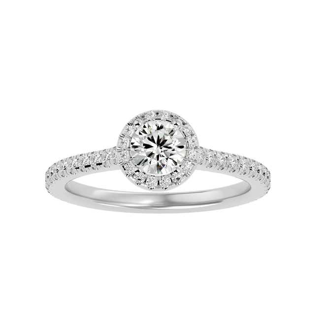 Nora Solitaire Halo Ring