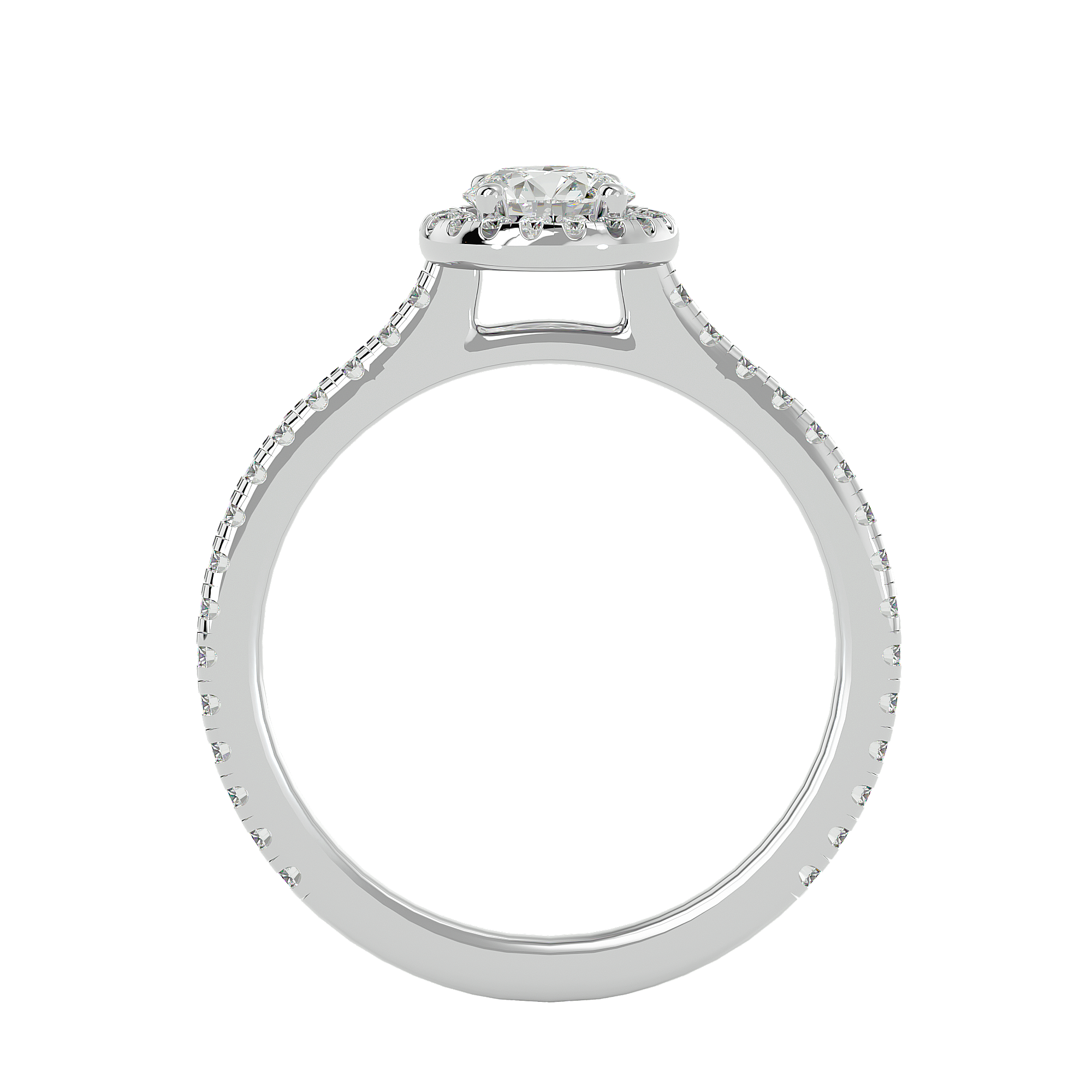 Nora Solitaire Halo Ring