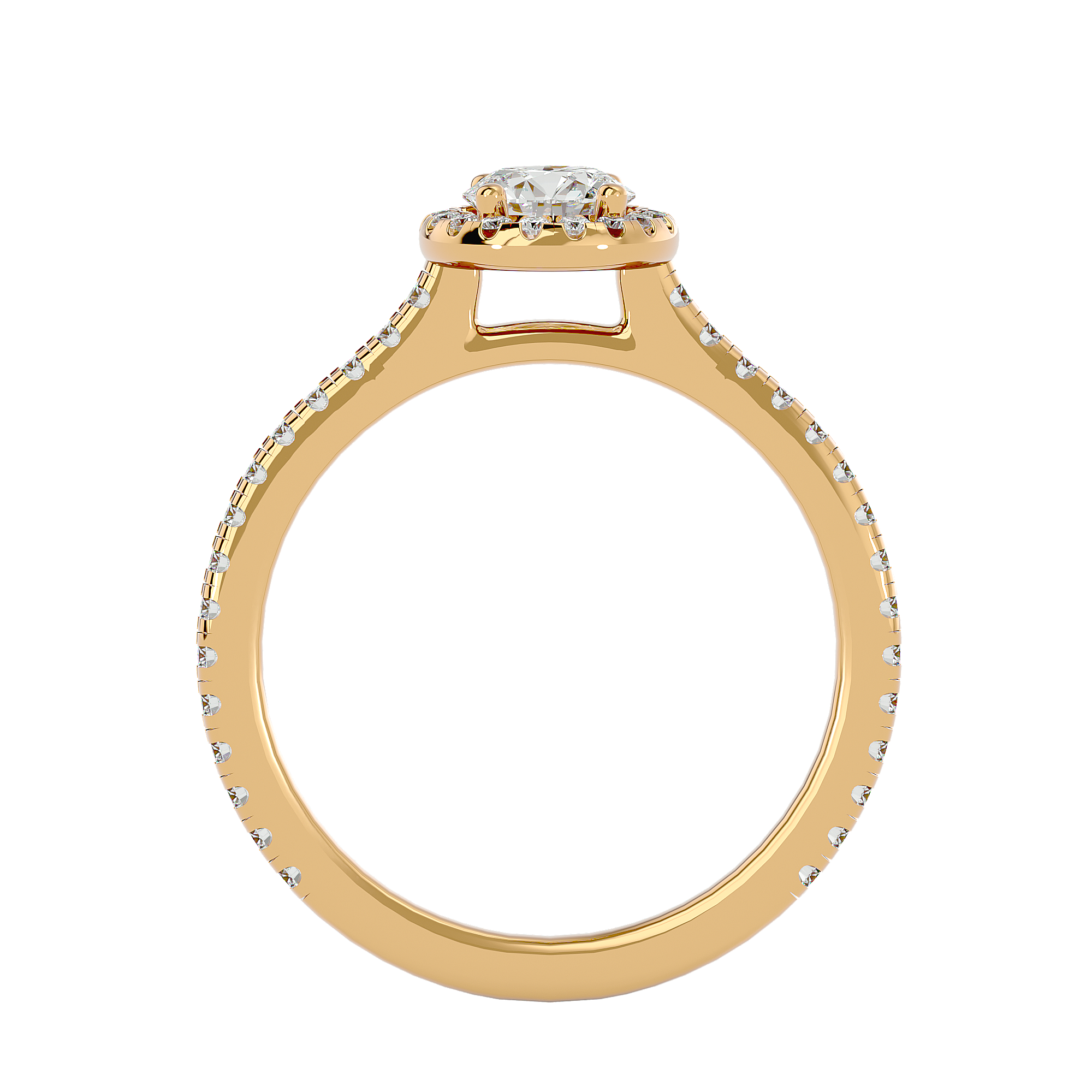 Nora Solitaire Halo Ring