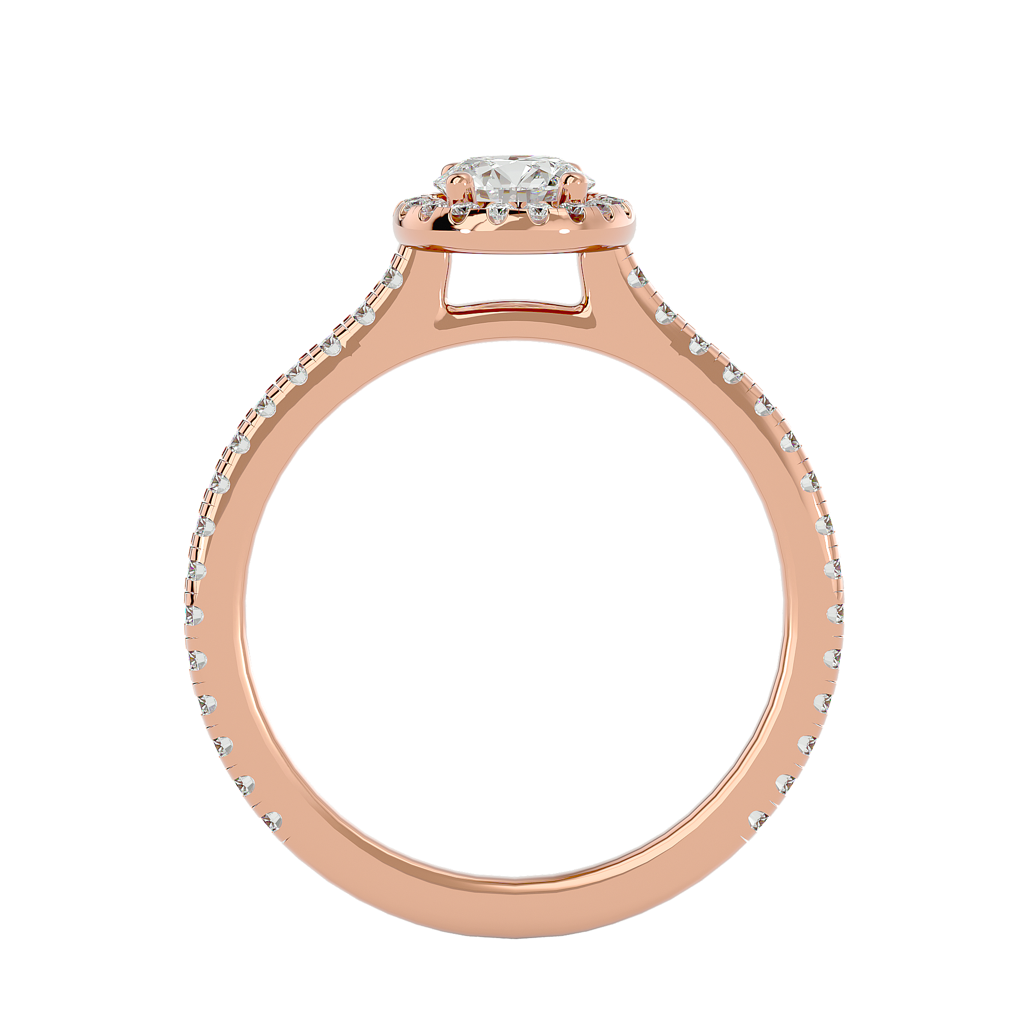 Nora Solitaire Halo Ring