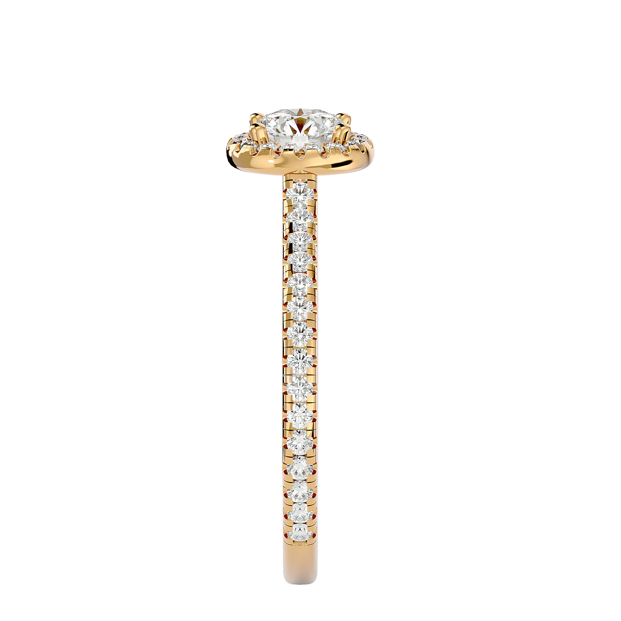Nora Solitaire Halo Ring