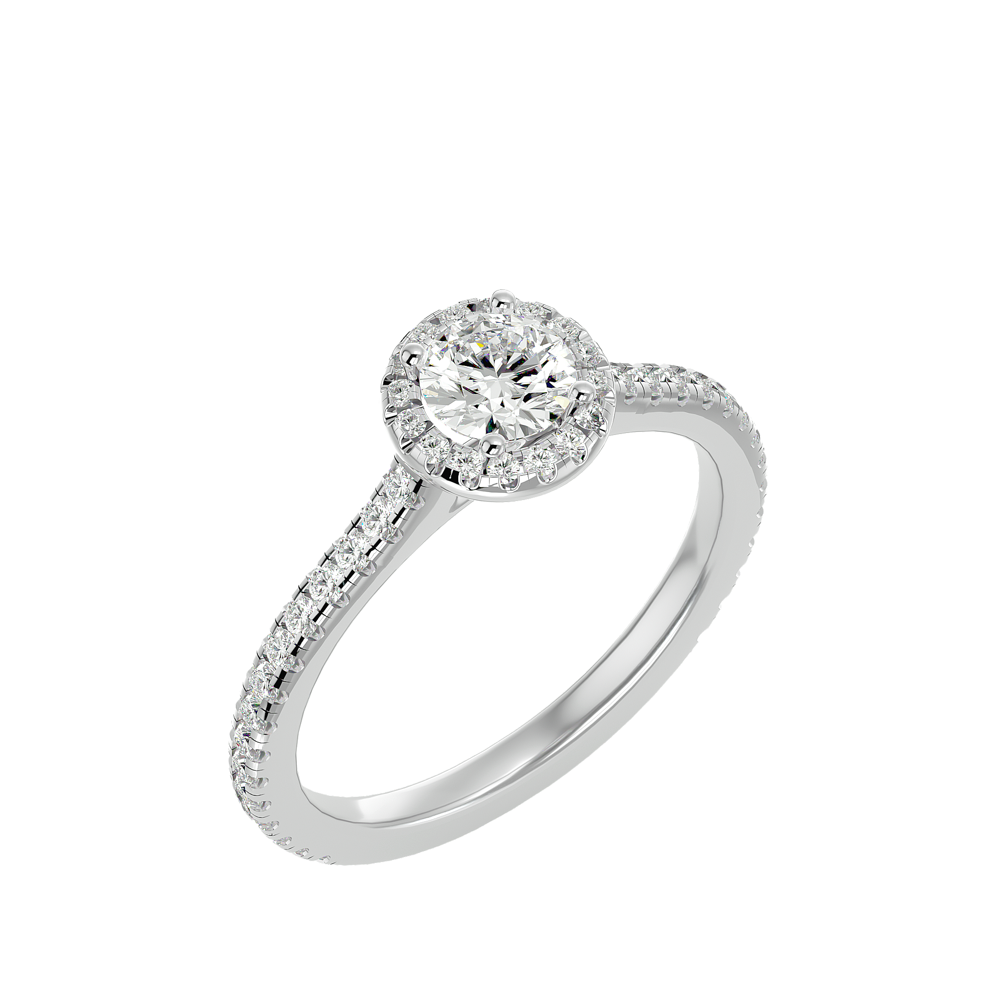 Nora Solitaire Halo Ring