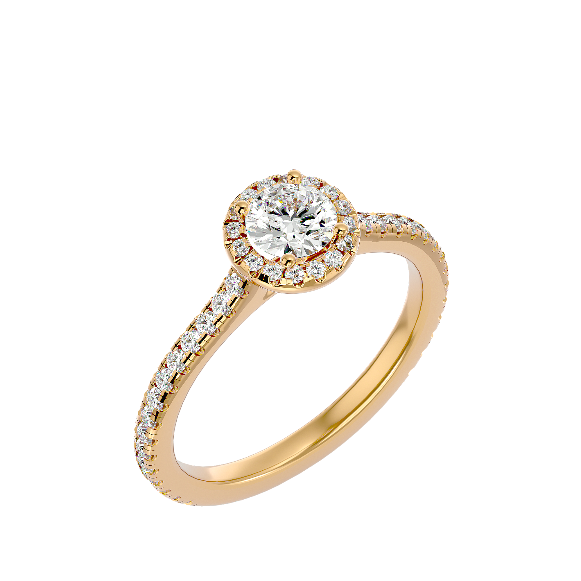 Nora Solitaire Halo Ring