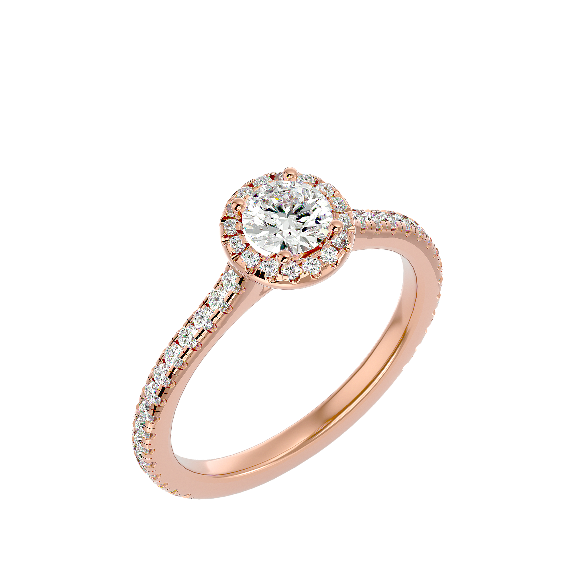 Nora Solitaire Halo Ring