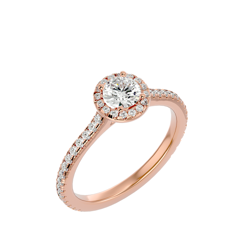 Nora Solitaire Halo Ring