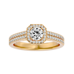Estella Solitaire Halo Ring