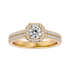 Estella Solitaire Halo Ring