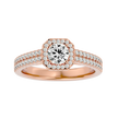 Estella Solitaire Halo Ring