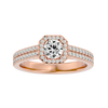 Estella Solitaire Halo Ring