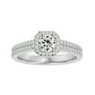 Estella Solitaire Halo Ring