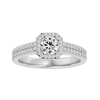 Estella Solitaire Halo Ring