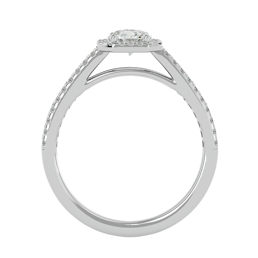Estella Solitaire Halo Ring