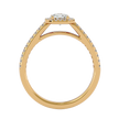 Estella Solitaire Halo Ring