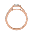 Estella Solitaire Halo Ring