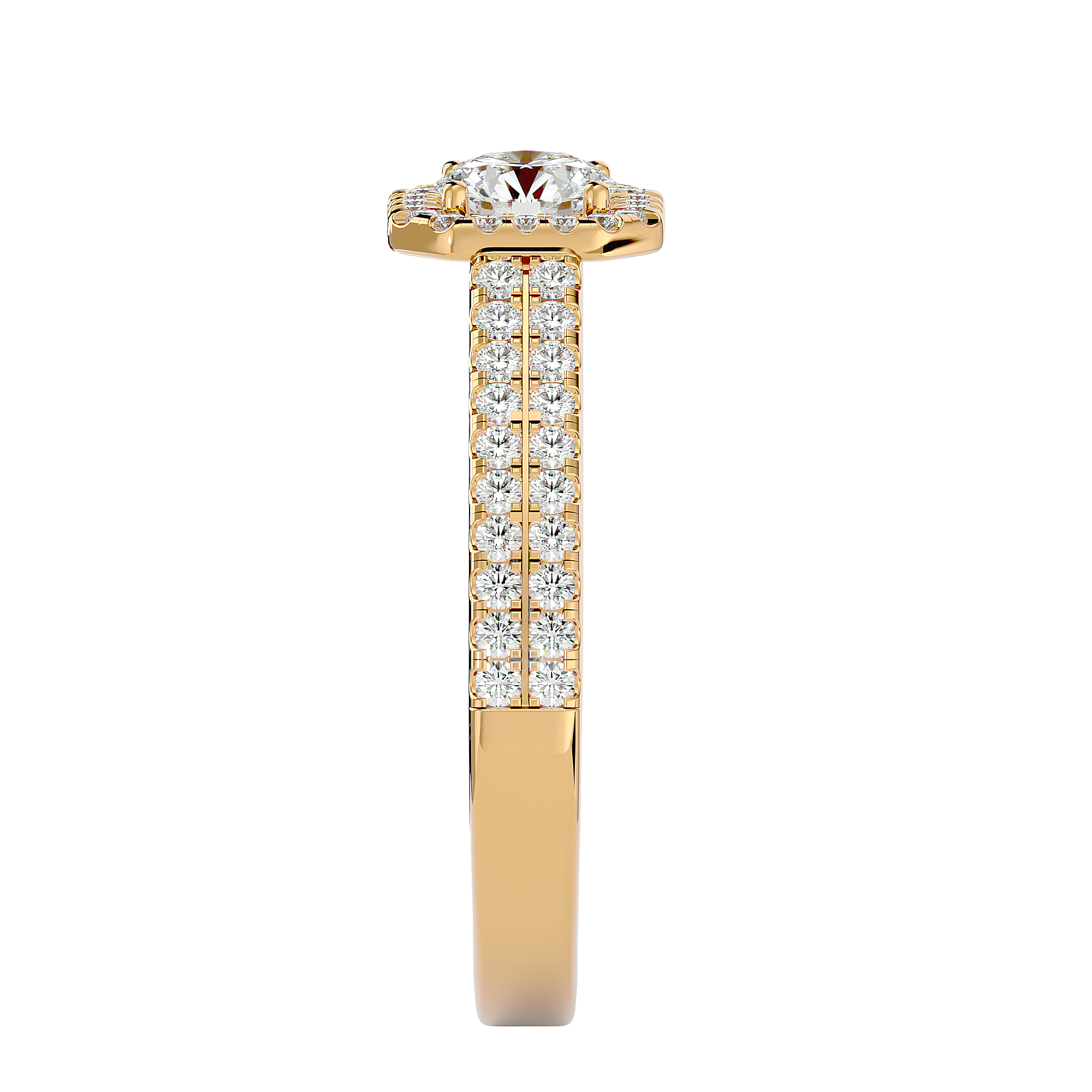 Estella Solitaire Halo Ring