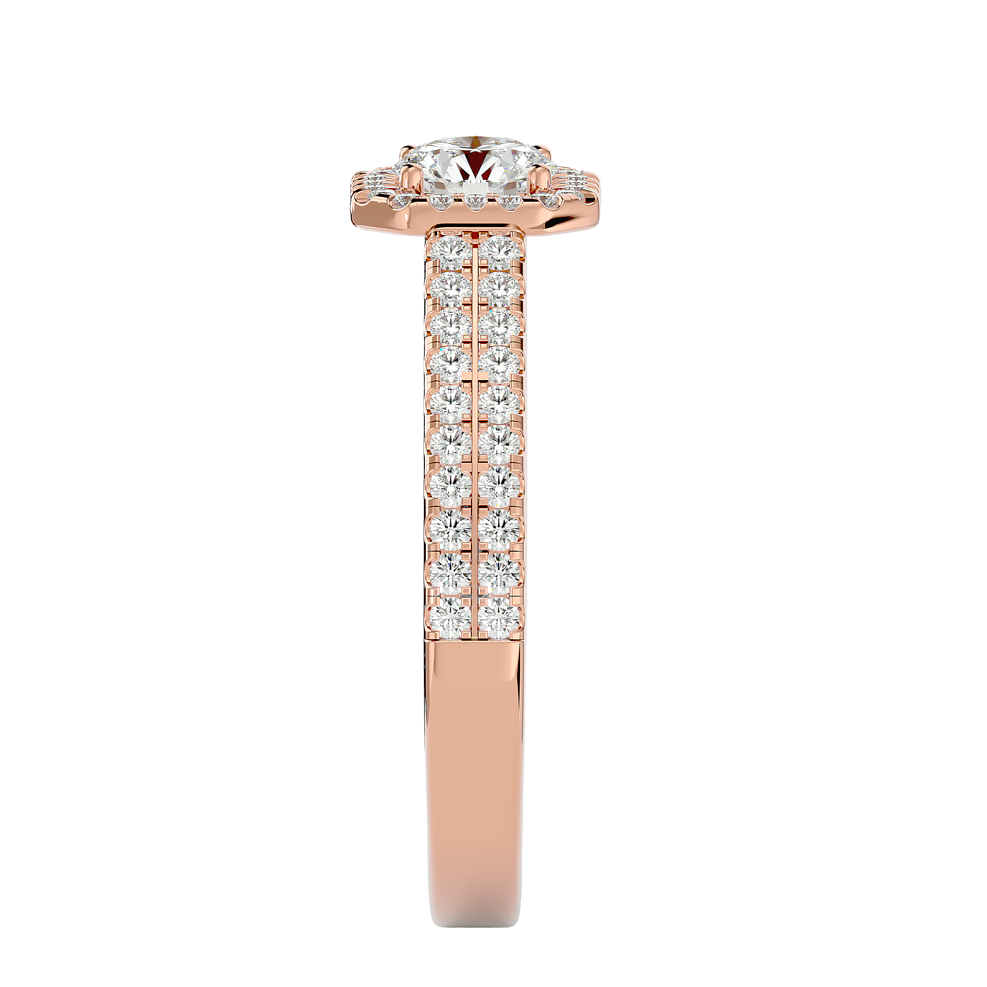 Estella Solitaire Halo Ring