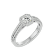 Estella Solitaire Halo Ring