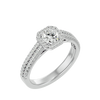 Estella Solitaire Halo Ring