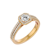Estella Solitaire Halo Ring