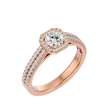 Estella Solitaire Halo Ring
