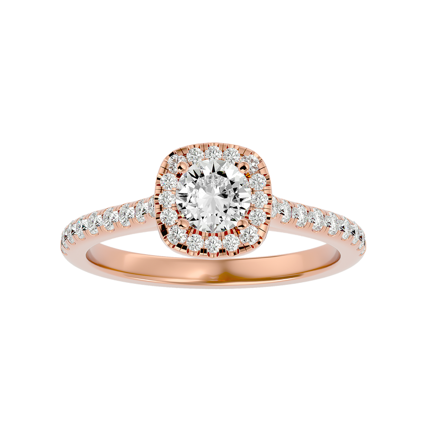 Ella Solitaire Halo Ring