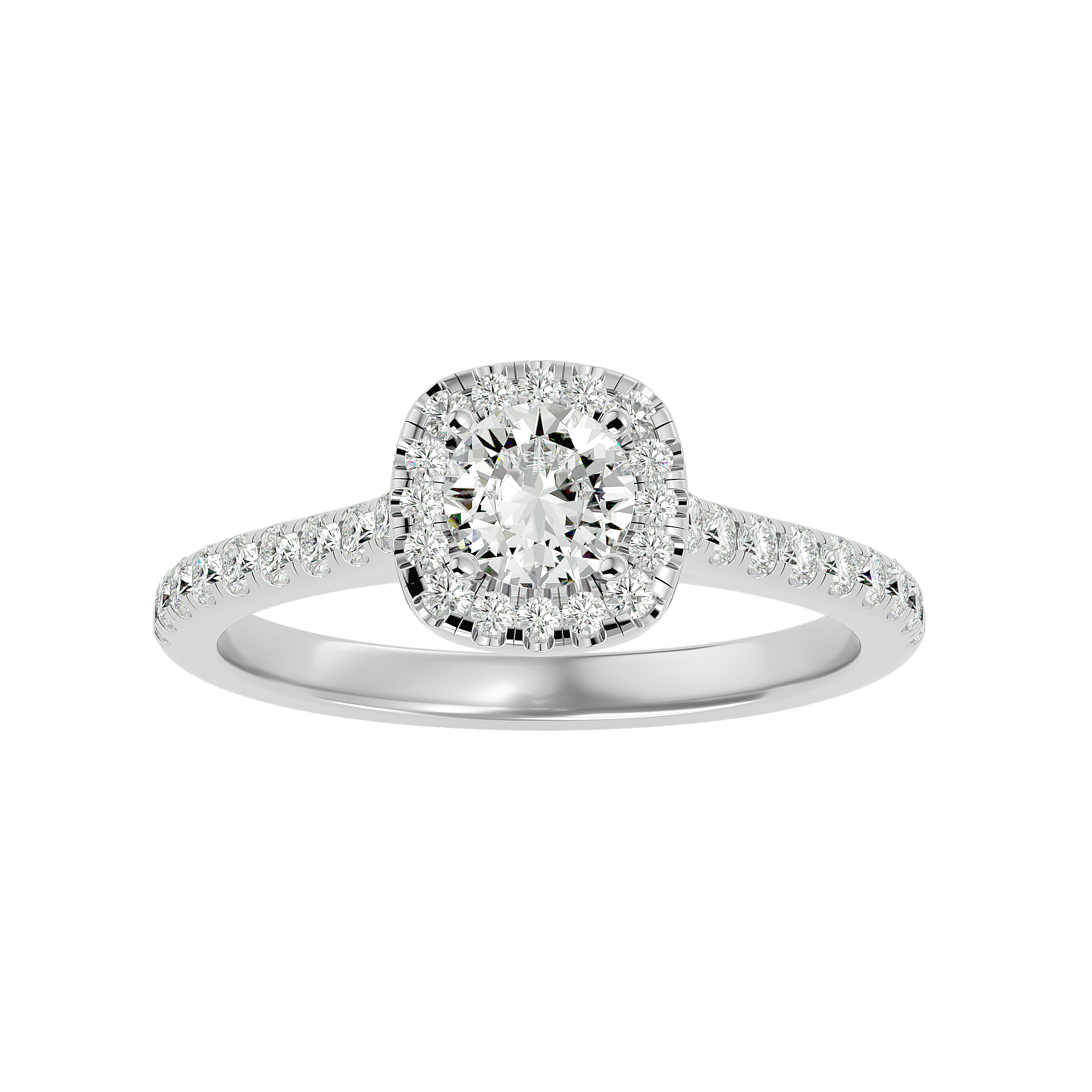 Ella Solitaire Halo Ring