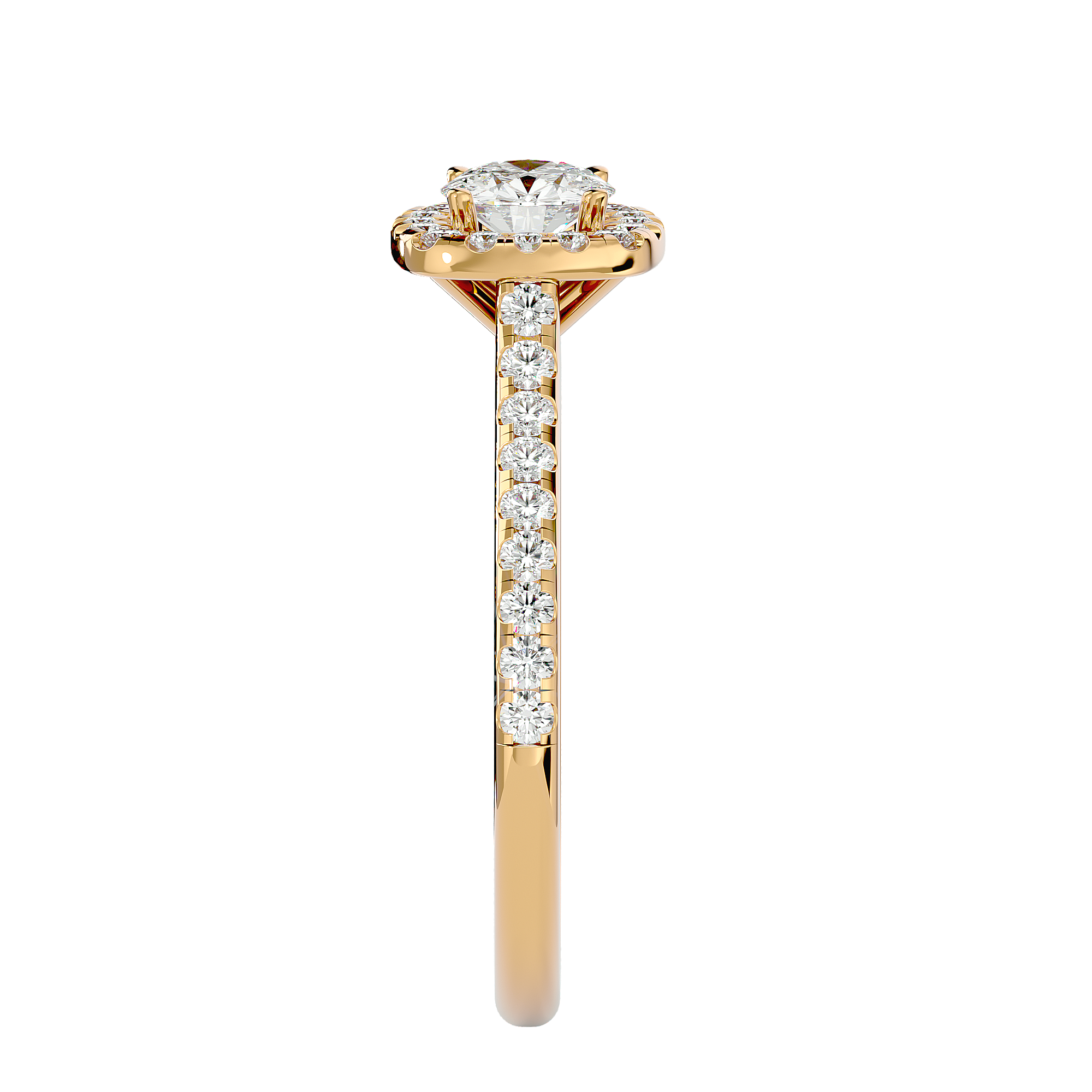 Ella Solitaire Halo Ring
