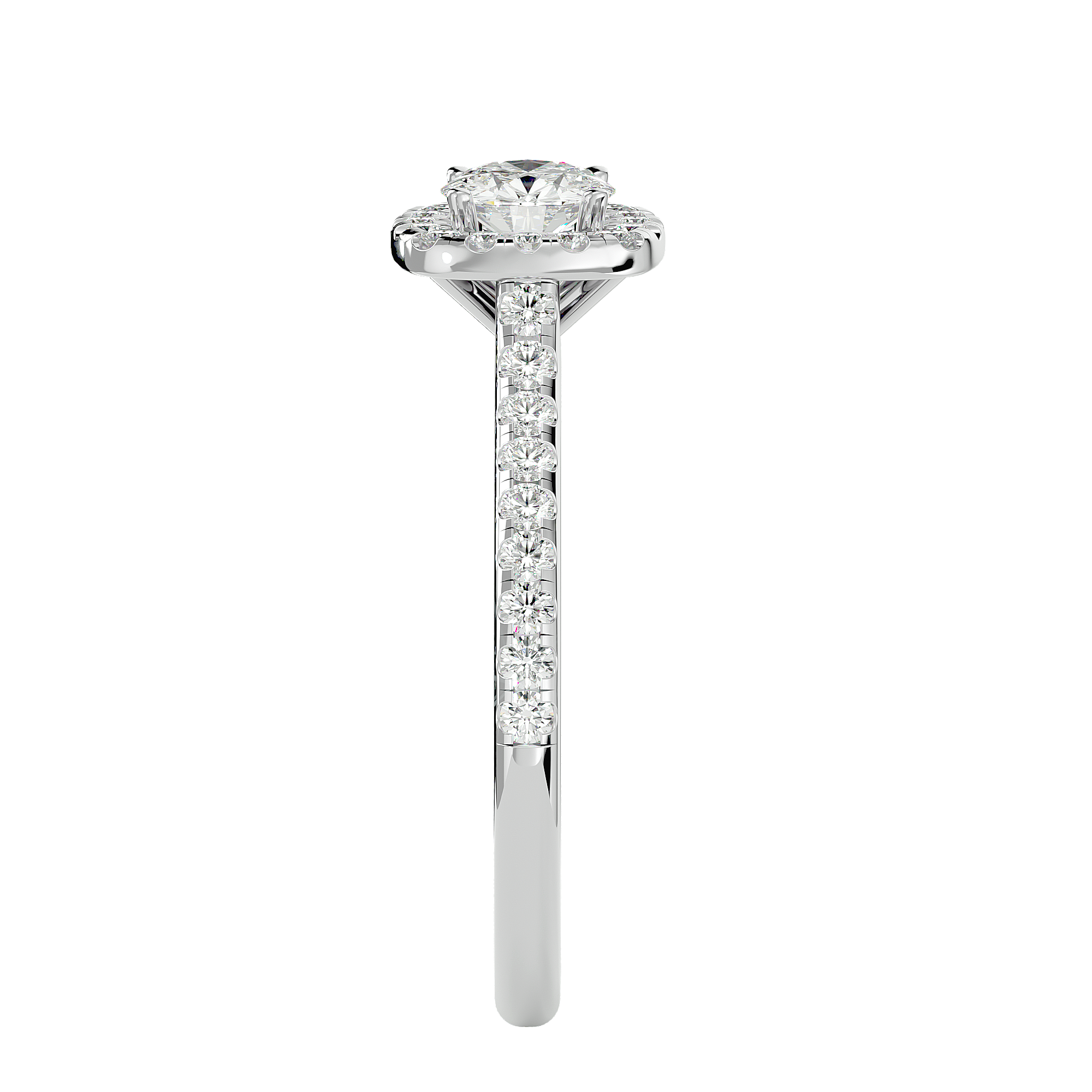 Ella Solitaire Halo Ring