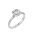 Ella Solitaire Halo Ring