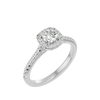 Ella Solitaire Halo Ring