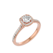 Ella Solitaire Halo Ring