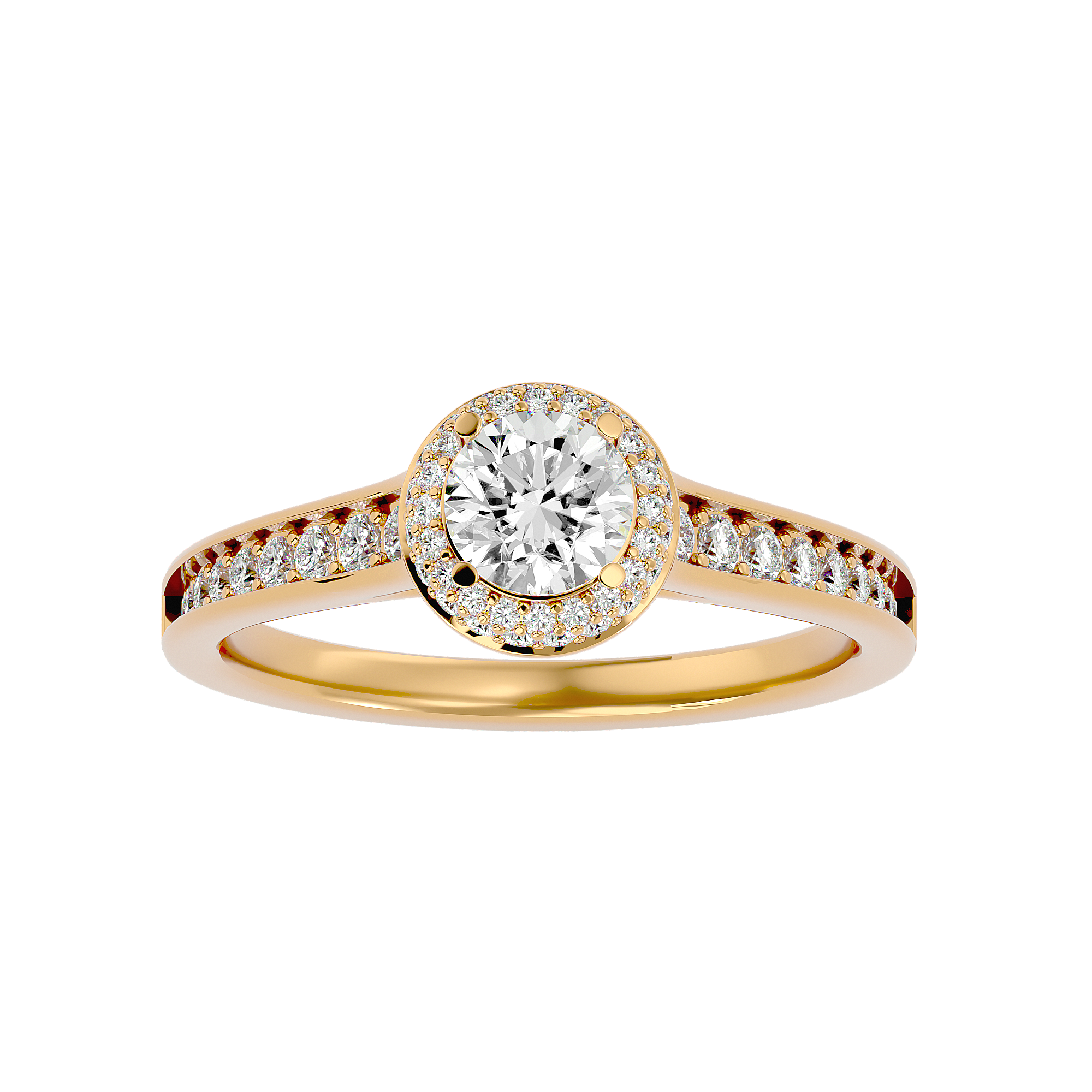 Alyssa Solitaire Halo Ring