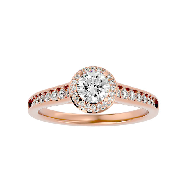 Alyssa Solitaire Halo Ring