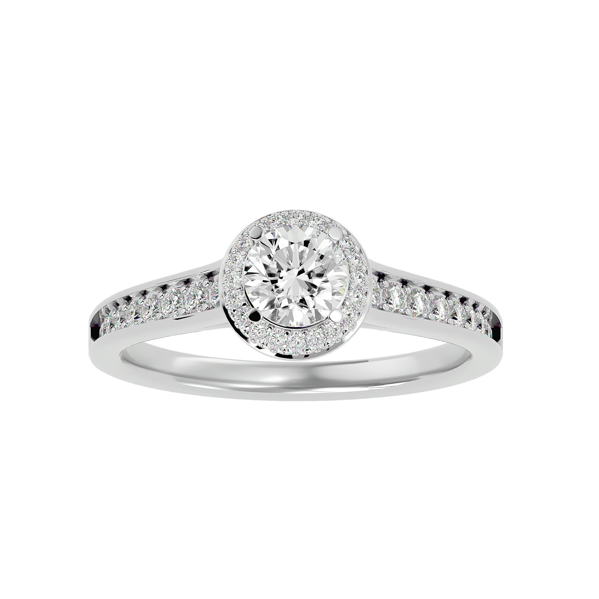 Alyssa Solitaire Halo Ring