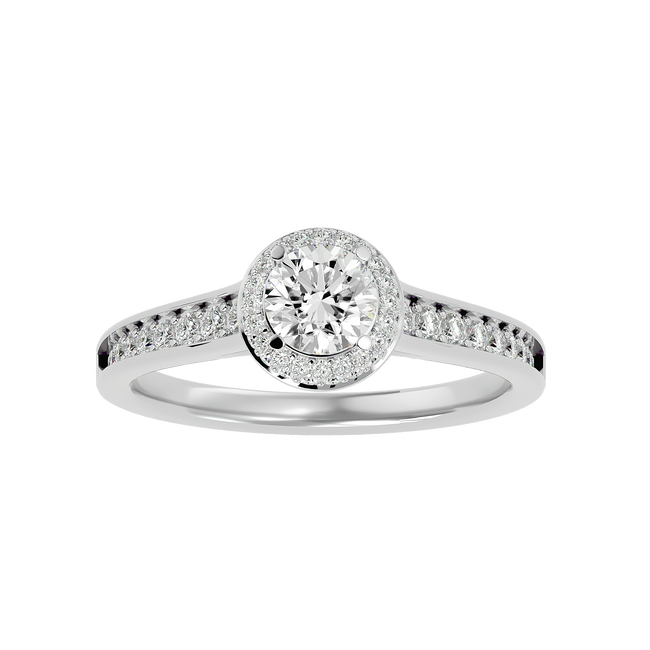Alyssa Solitaire Halo Ring