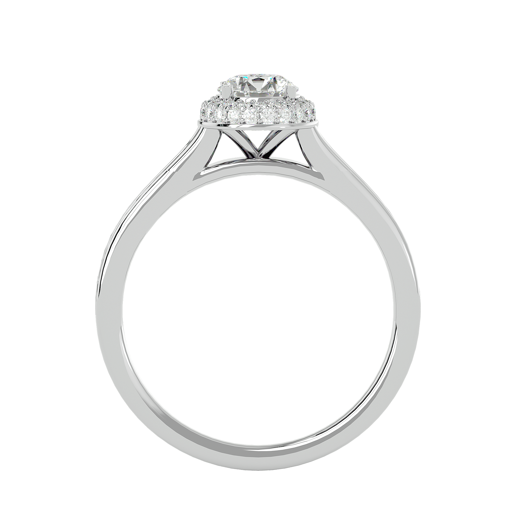 Alyssa Solitaire Halo Ring