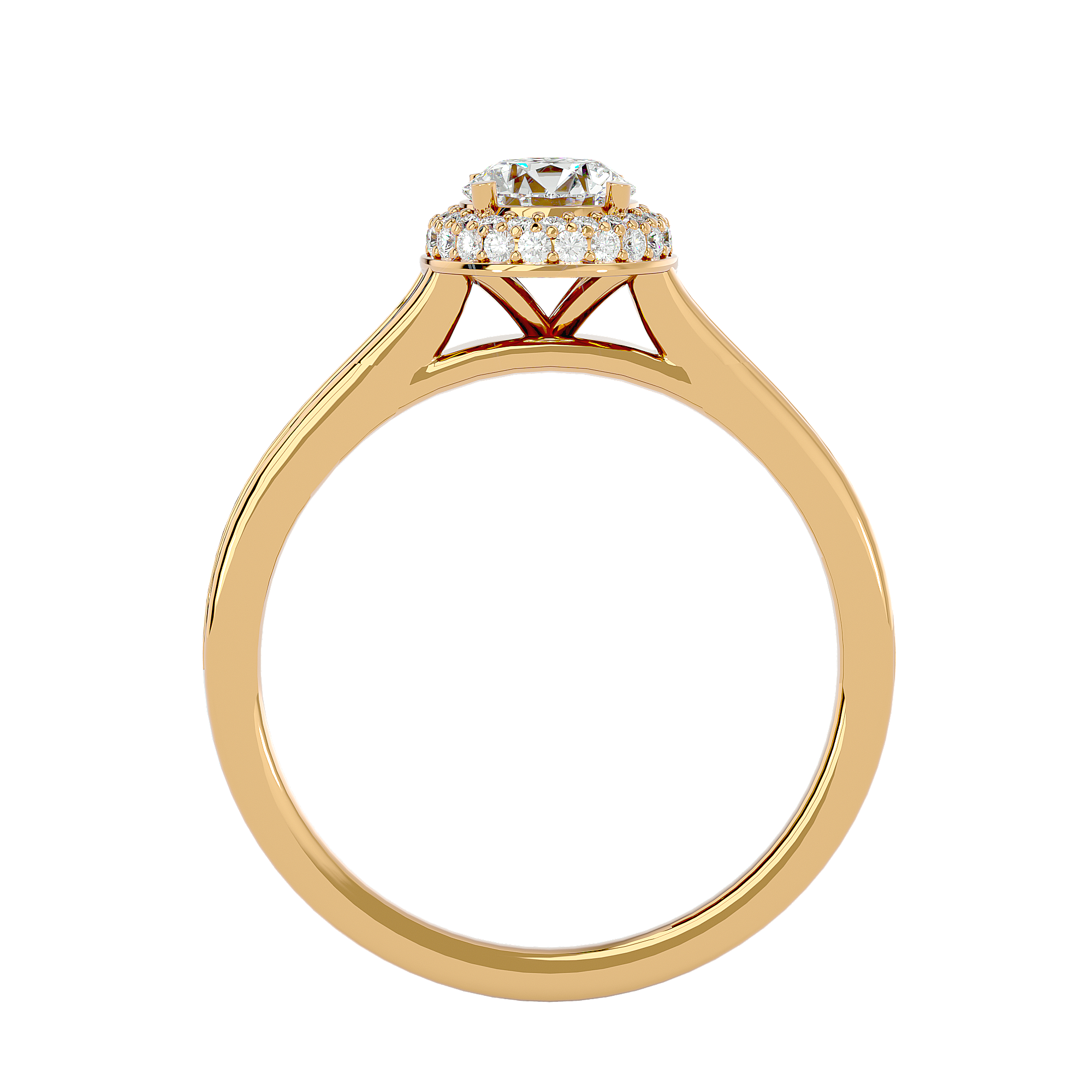 Alyssa Solitaire Halo Ring