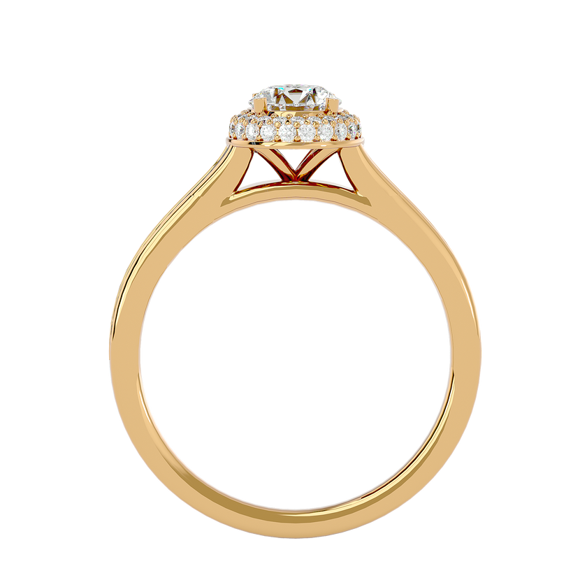 Alyssa Solitaire Halo Ring